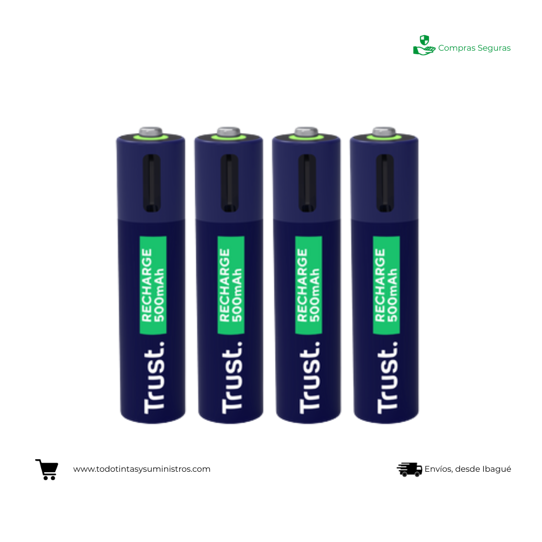 Batería recargable tipo C AA 4Und