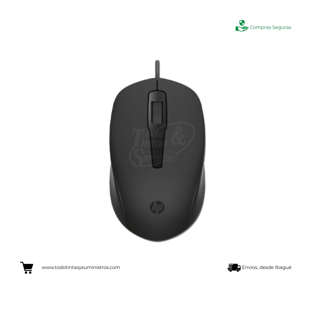Mouse HP 150 alámbrico Negro