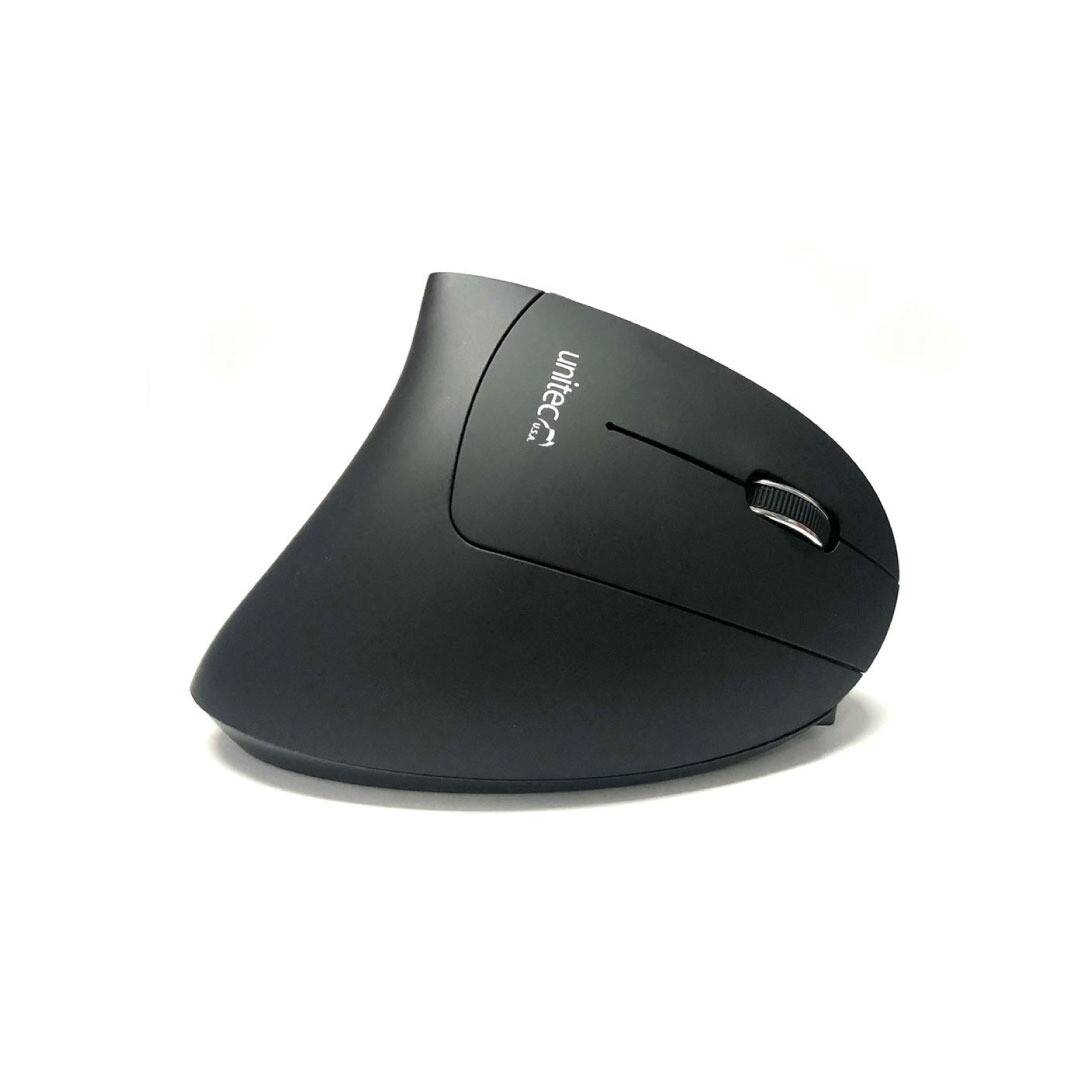 Mouse Unitec vertical V886 inalámbrico USB recargable negro