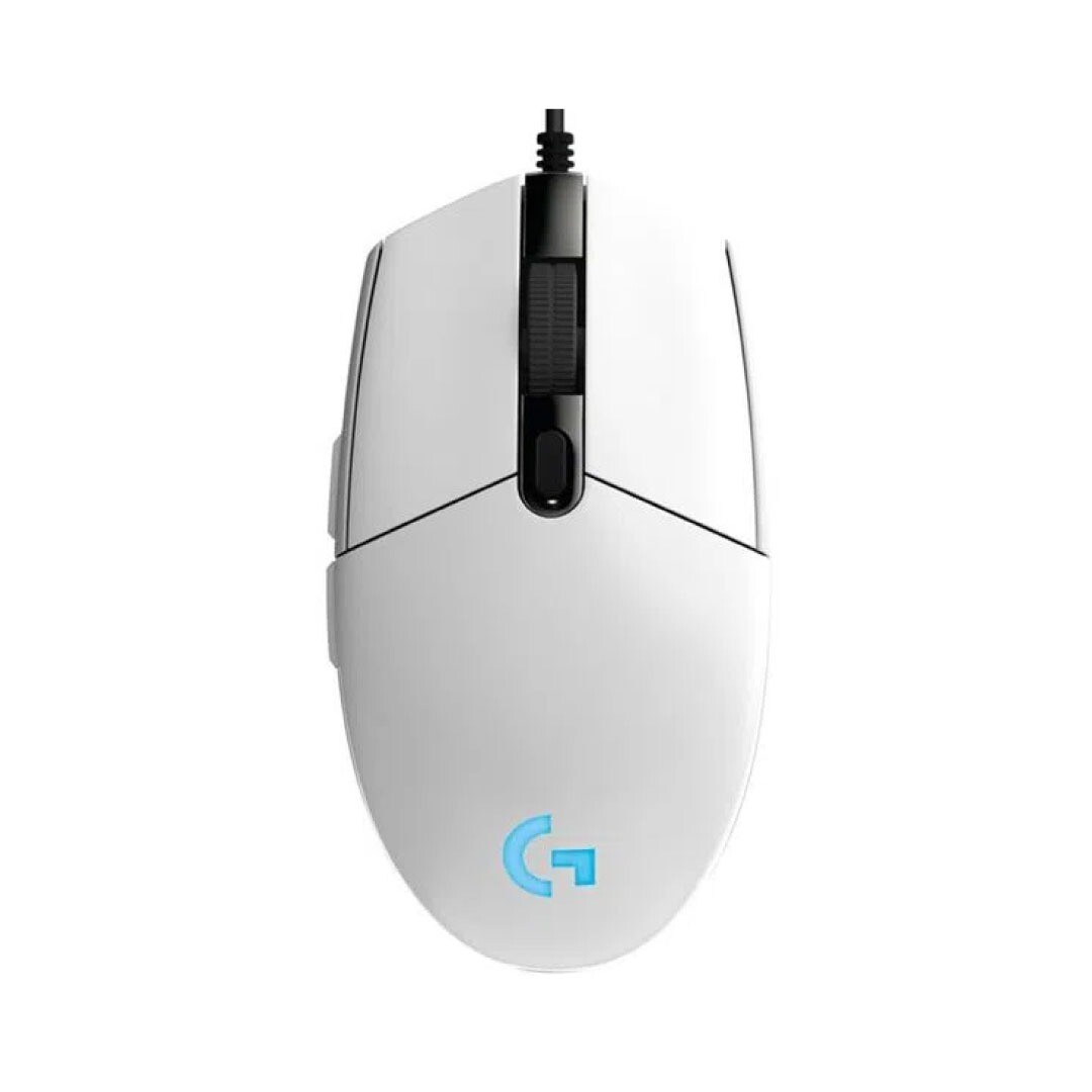 Mouse Logitech G203 RGB LIGHTSYNC Blanco Con 6 Botones Para Juegos