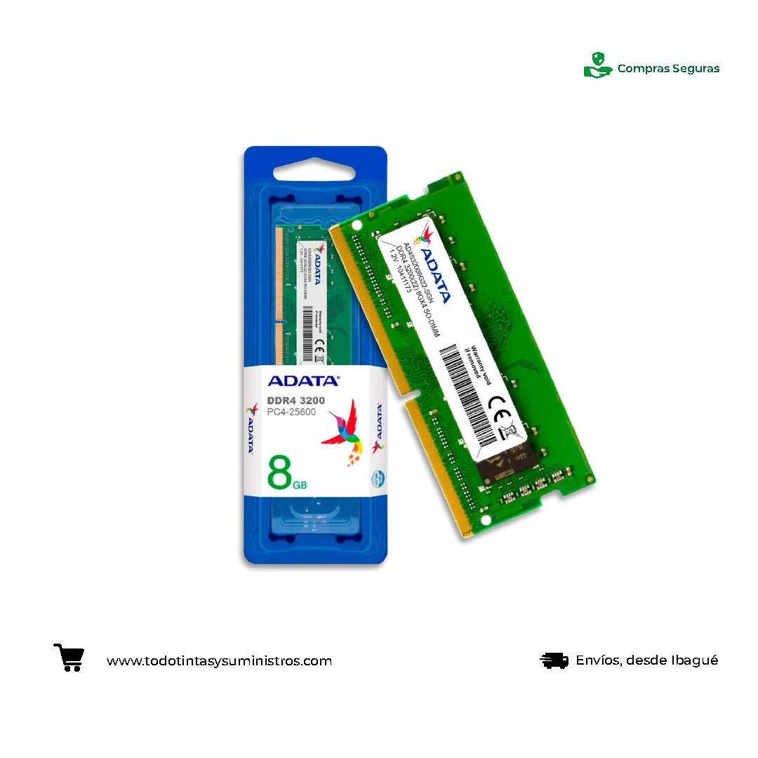 Memoria RAM ADATA 8Gb DDR4 3200 portátil