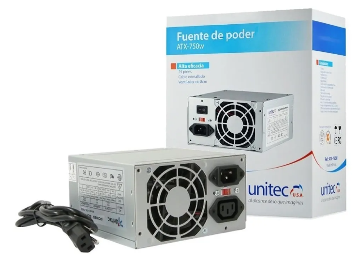 Fuente de poder Unitec ATX 750W