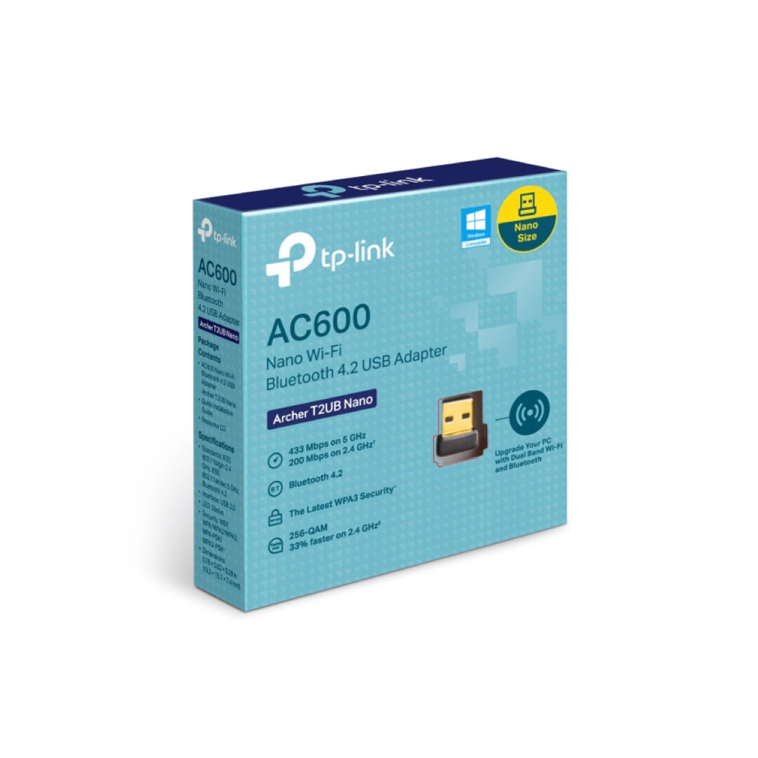 Adaptador TP Link Archer T2UB USB AC600 Nano Wi-Fi Bluetooth 4.2