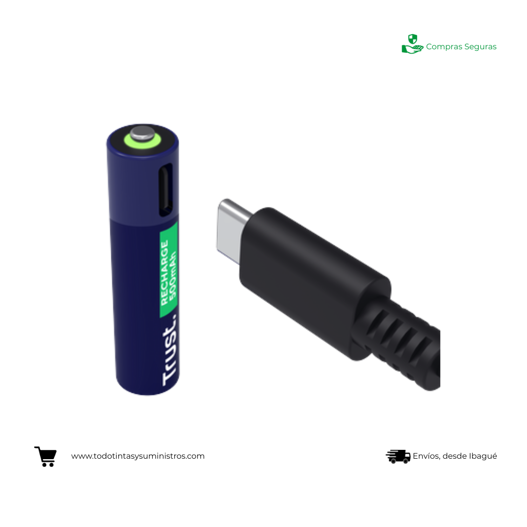 Batería recargable tipo C  AAA  - 4Und 3