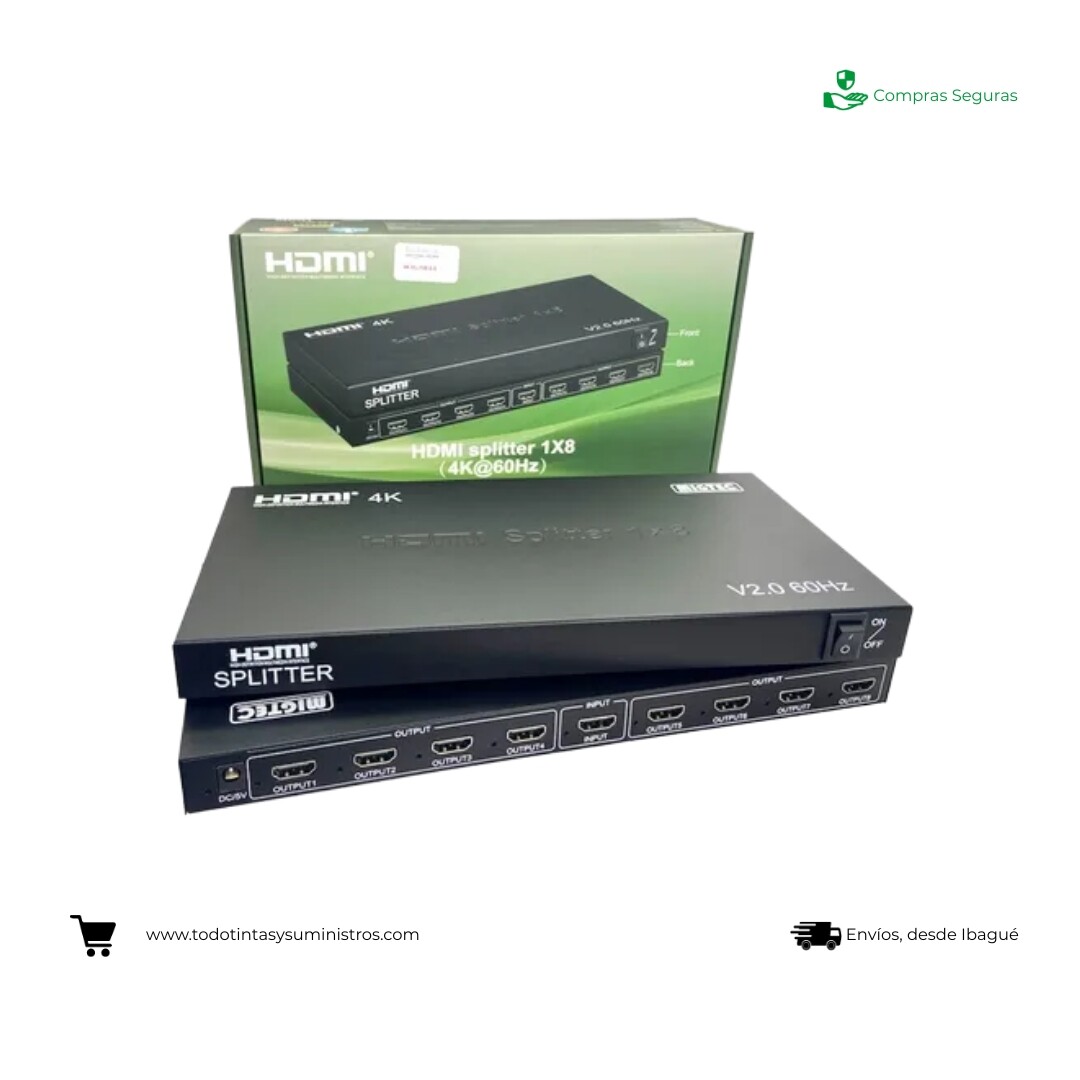 Splitter HDMI 1x8 Support 4K