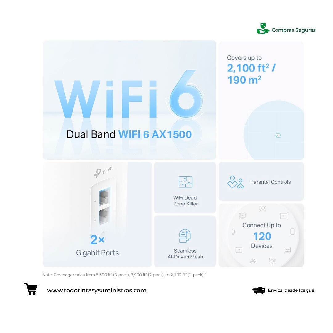 Deco Extensor de rango TP LINK AX1500 Wi-Fi 6 Mesh 3-pack 3