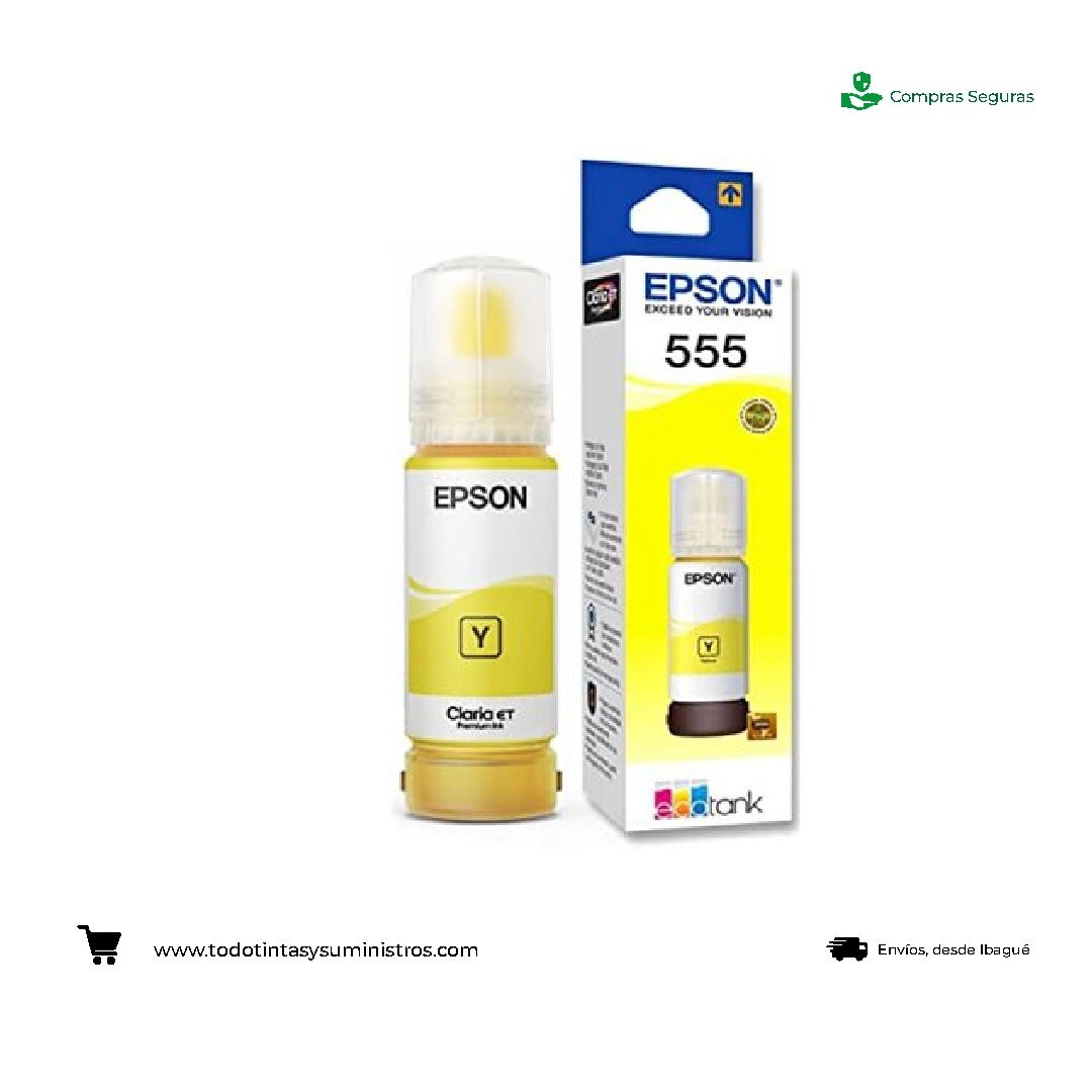 Botella de Tinta Epson T555 Original Amarillo Fotográfica