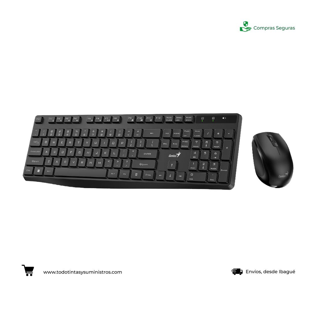 Combo Genius KM-8206S inalámbrico teclado y mouse negro 2