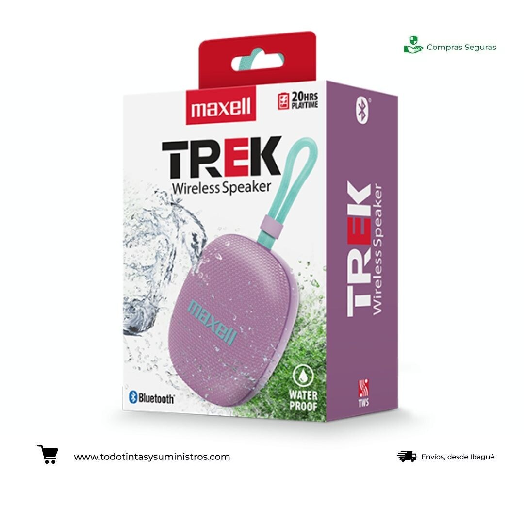 Parlante Maxell Trek portable bt speaker lila 2