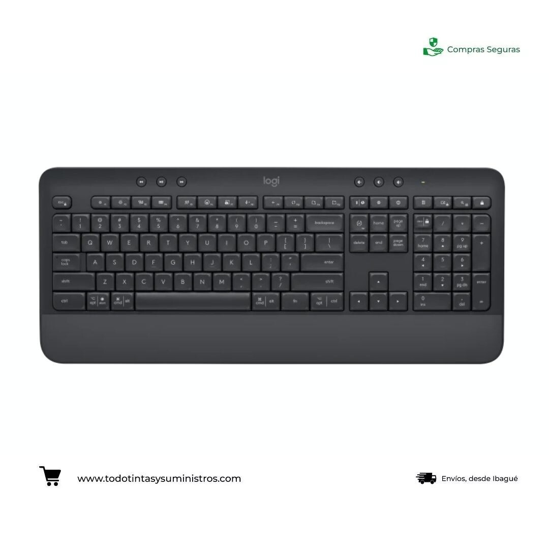 Teclado Logitech K650 Signature inalámbrico ergonomico negro