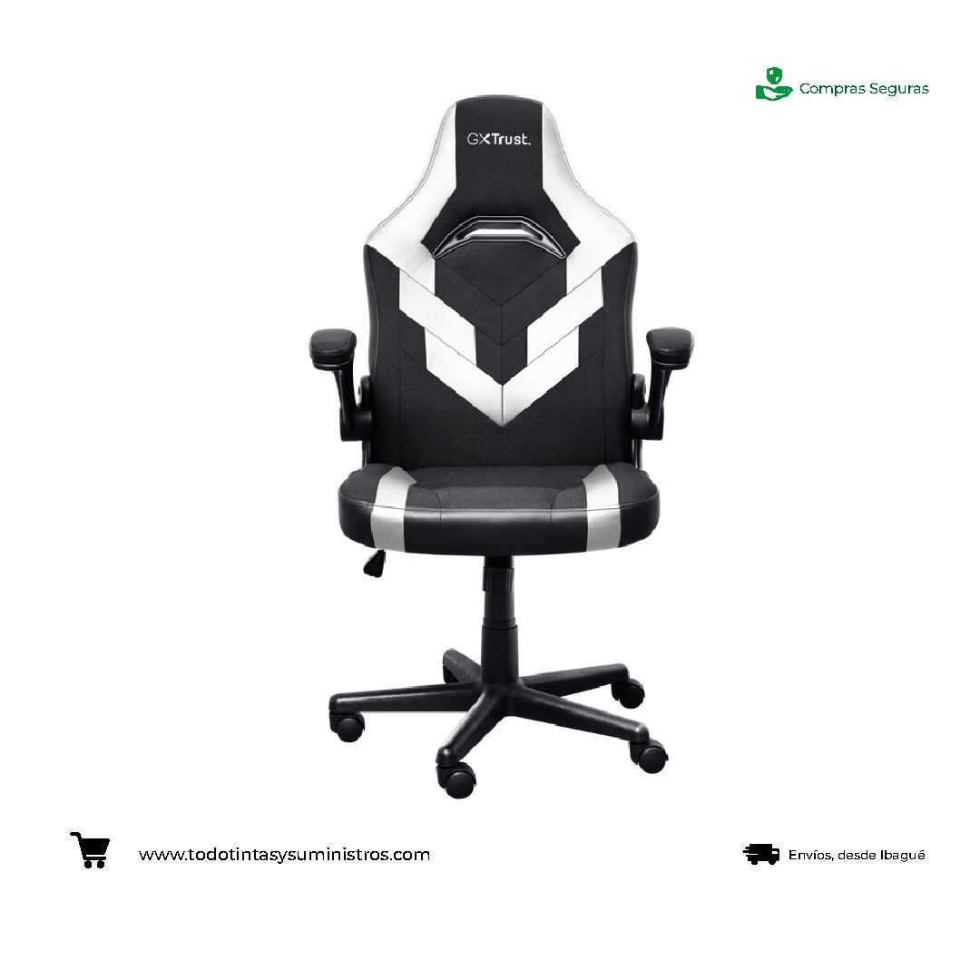 Silla gamer Trust GXT 703R RIYE Blanca con negro