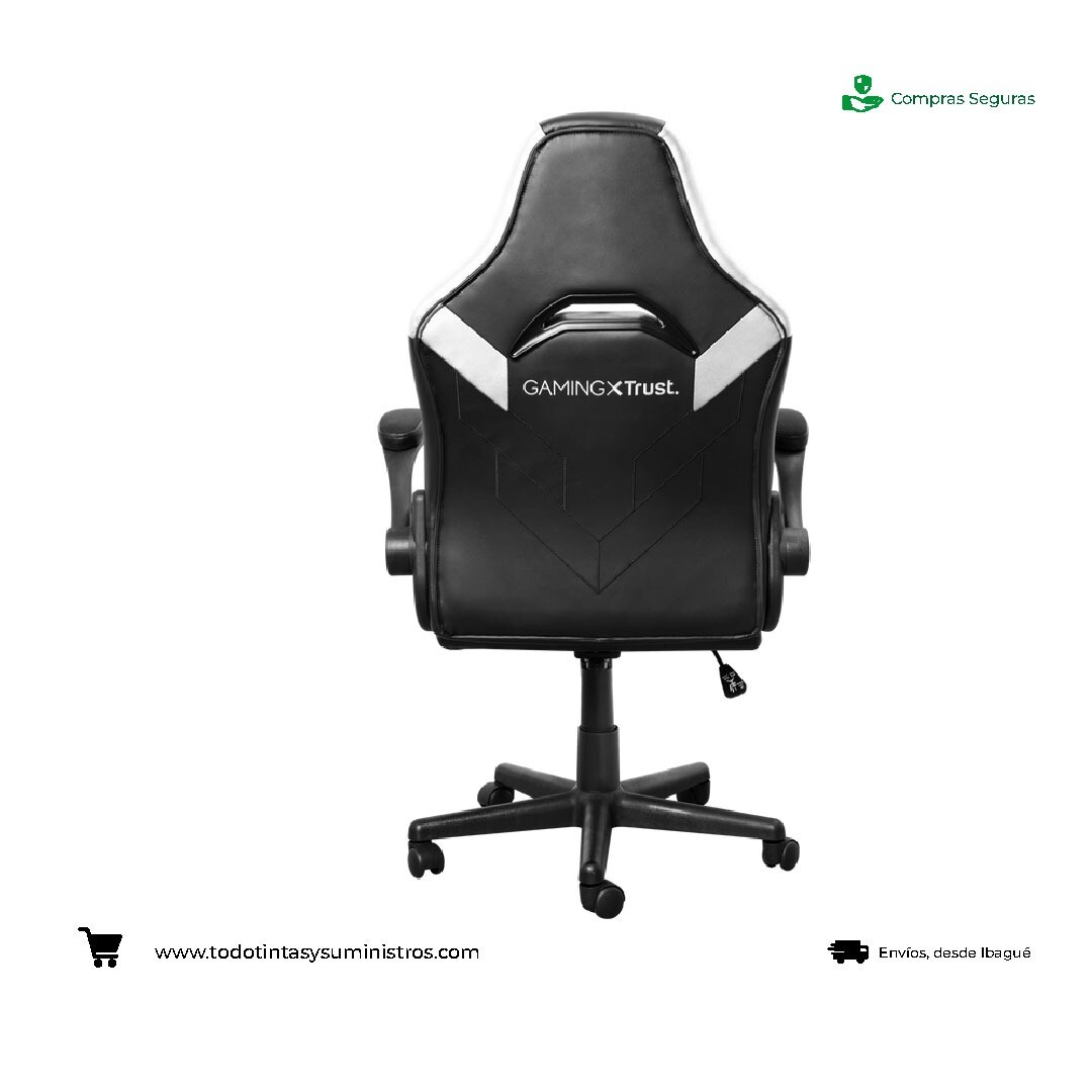 Silla gamer Trust GXT 703R RIYE Blanca con negro 3