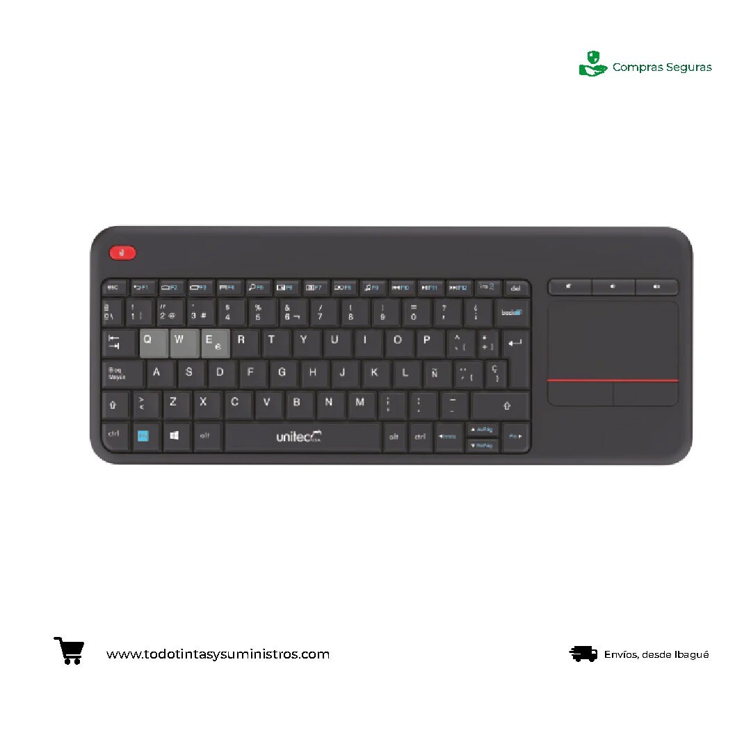 Teclado Unitec W001 + pad mouse inalámbrico
