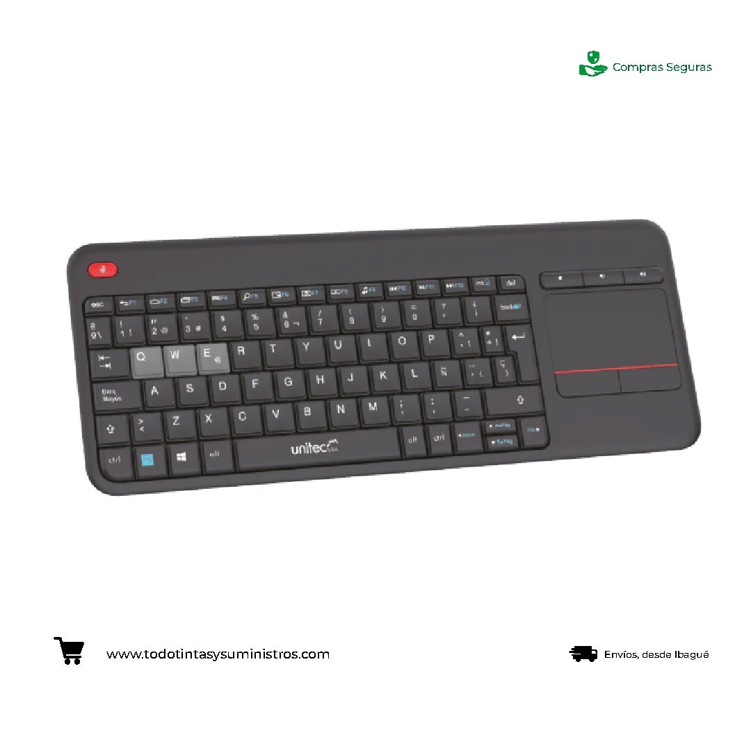 Teclado Unitec W001 + pad mouse inalámbrico 2