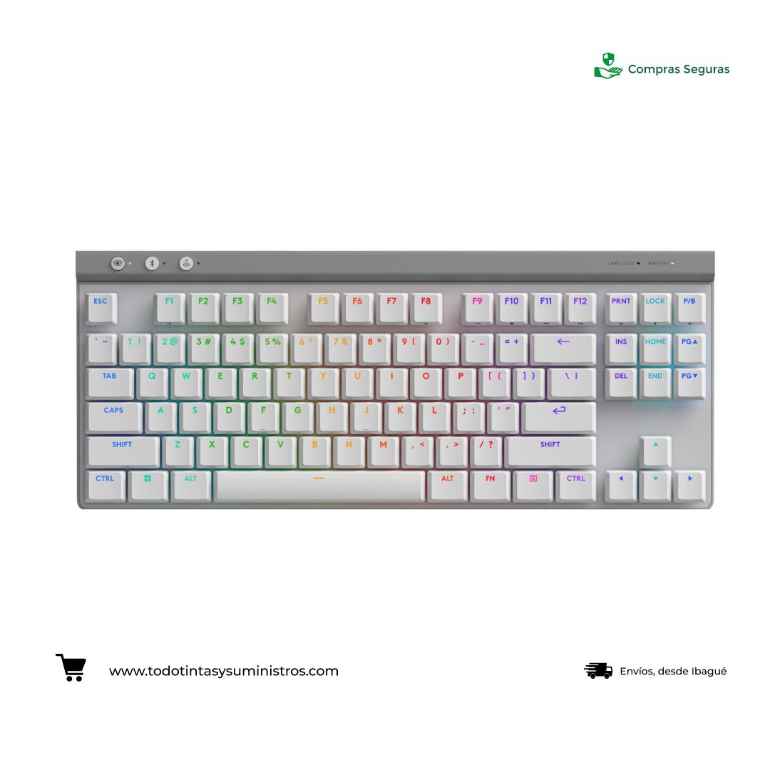 Teclado Logitech G515 inalámbrico blanco