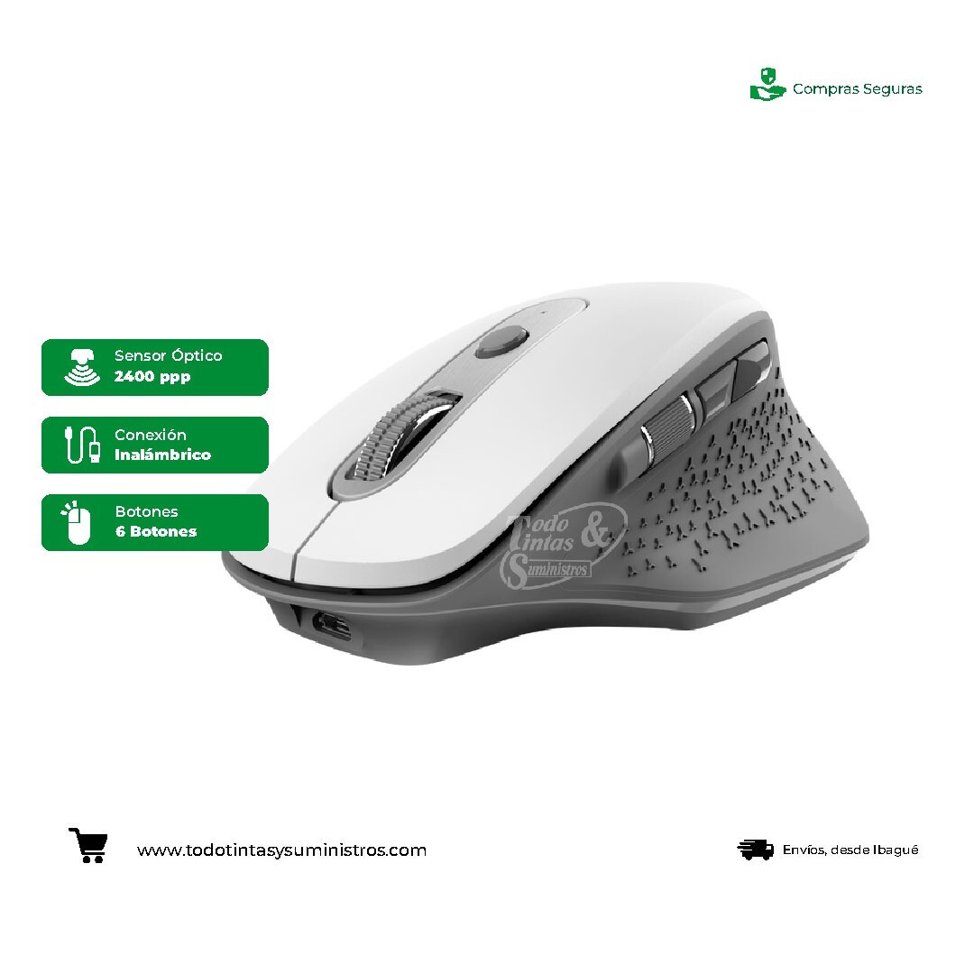 Mouse Trust ozza inalámbrico recargable Blanco 2