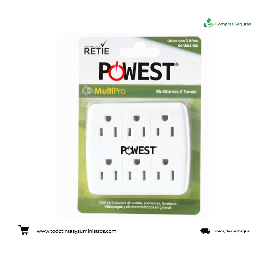 Multitoma POWEST 6 puertos 1800W