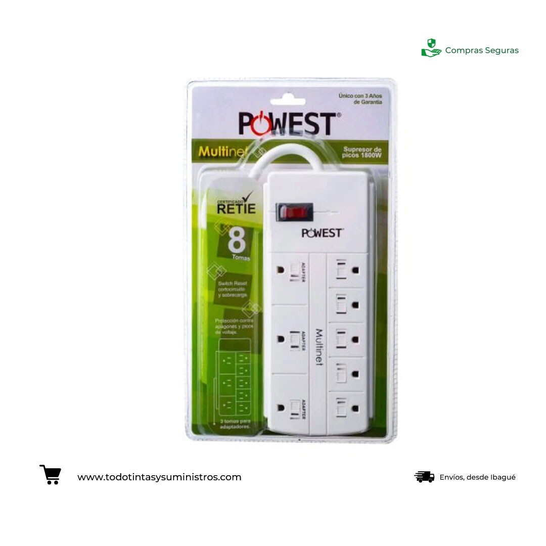 Multitoma POWEST 8 puertos 1800w