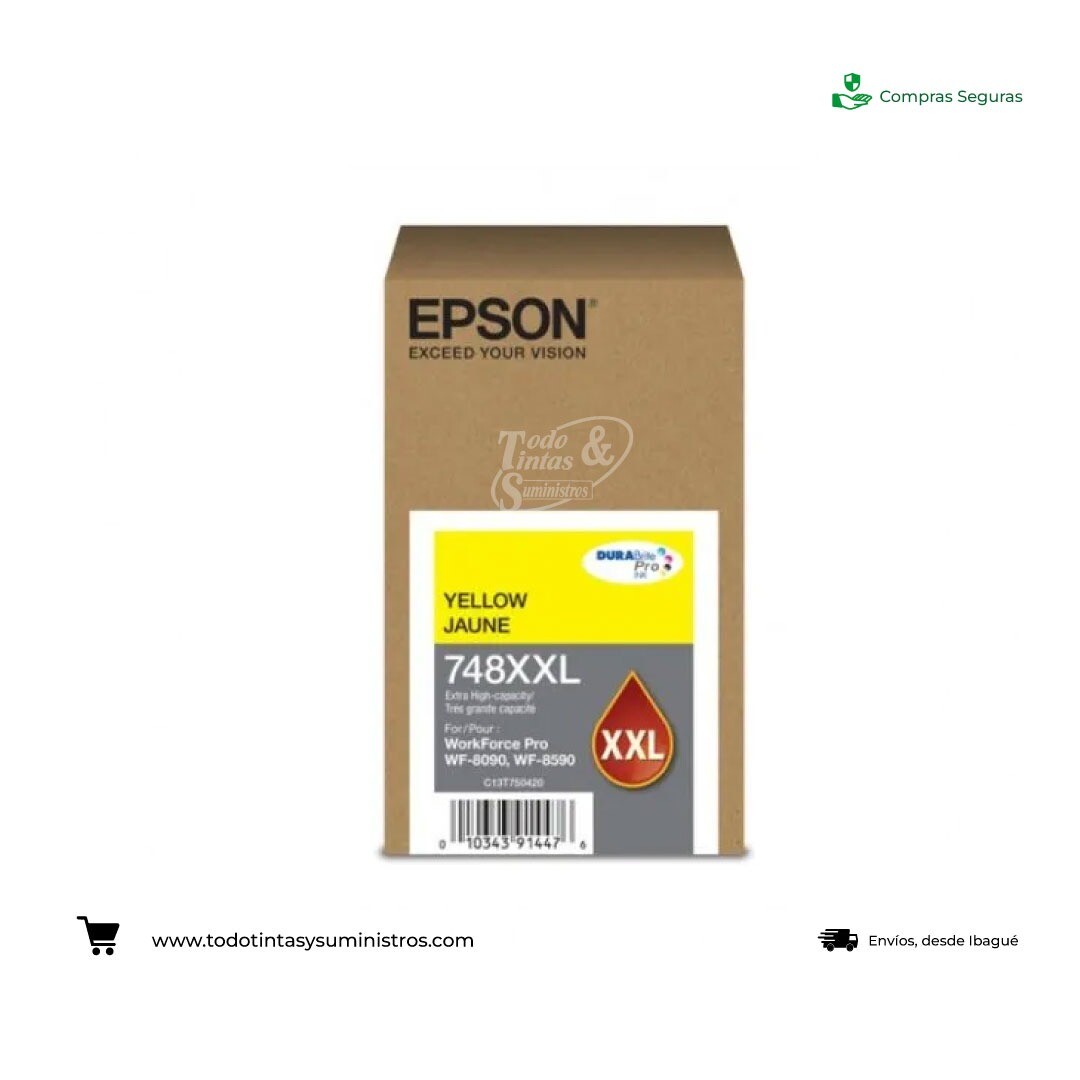 Cartuchos de Tinta Epson T748XXL Amarillo