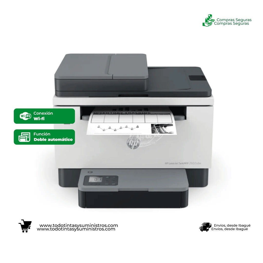 Impresora Multifuncional HP LaserJet Tank MFP 2602sdw