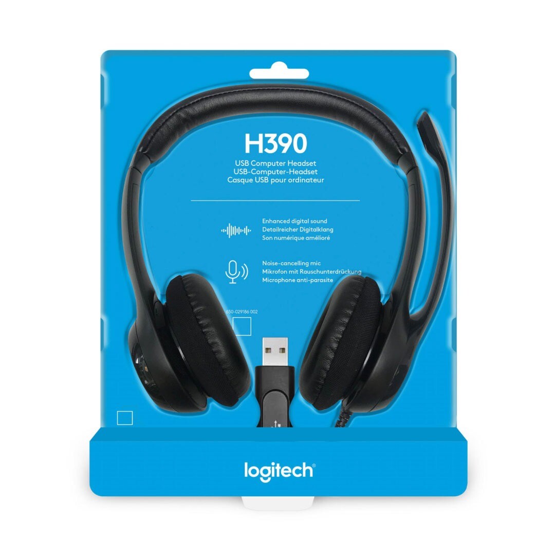 Diadema USB  Logitech H390 con microfono  Negra 3