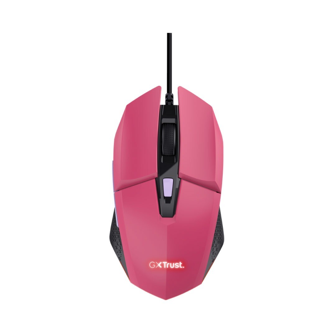 Mouse Gamer Trust GXT 109W FELOX Rosado Alámbrico Iluminado con botones programables
