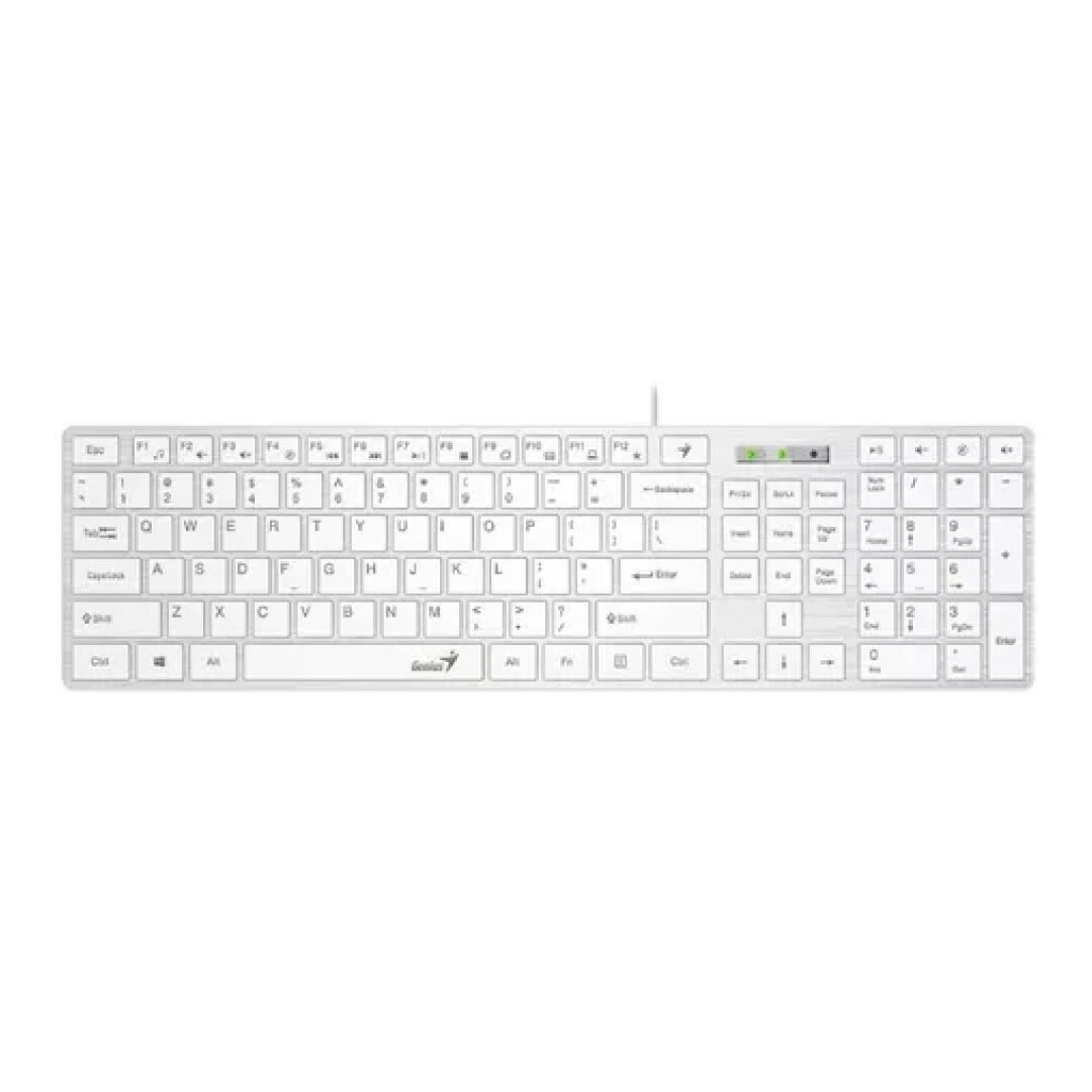 Teclado Genius Usb Slimstar 126 Smart Key Multimedia Blanco
