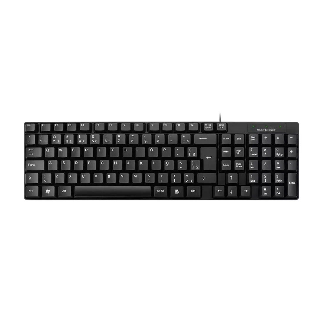 Teclado Multilaser Slim USB TC193 Negro