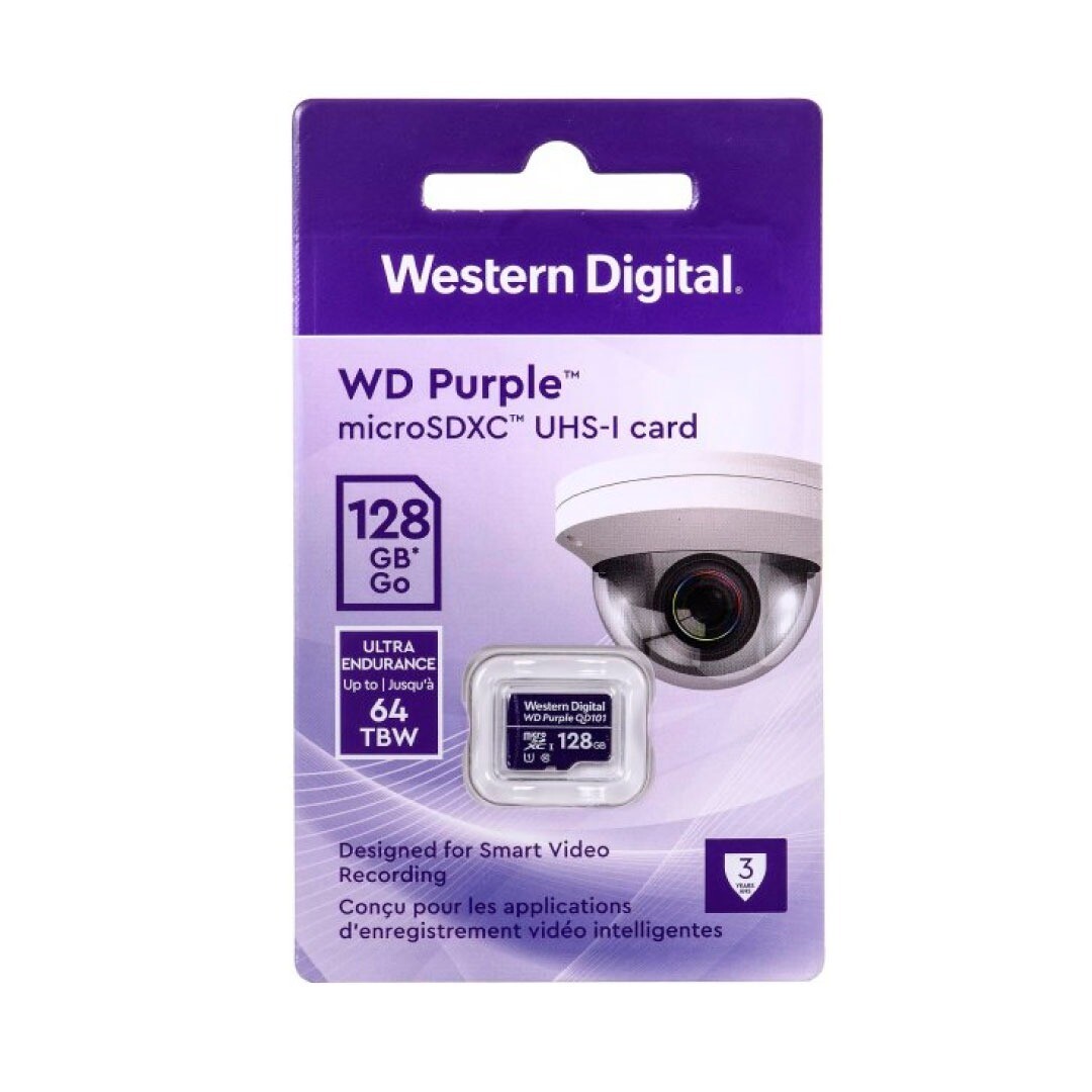 Memoria Micro SD WD Purple 128GB QD101 Ultra