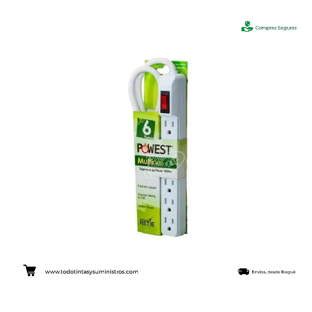 Multitoma POWEST 6 puertos
