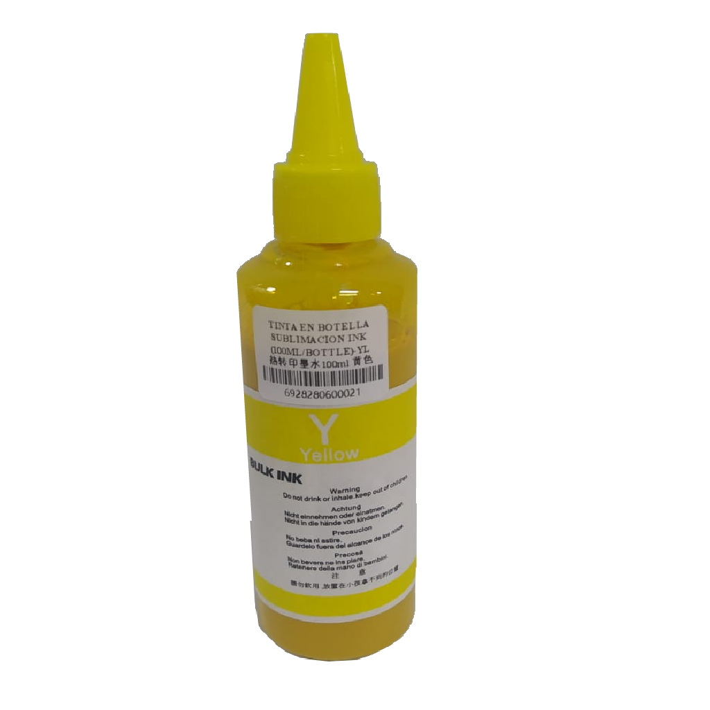 Botella de tinta sublimación amarillo