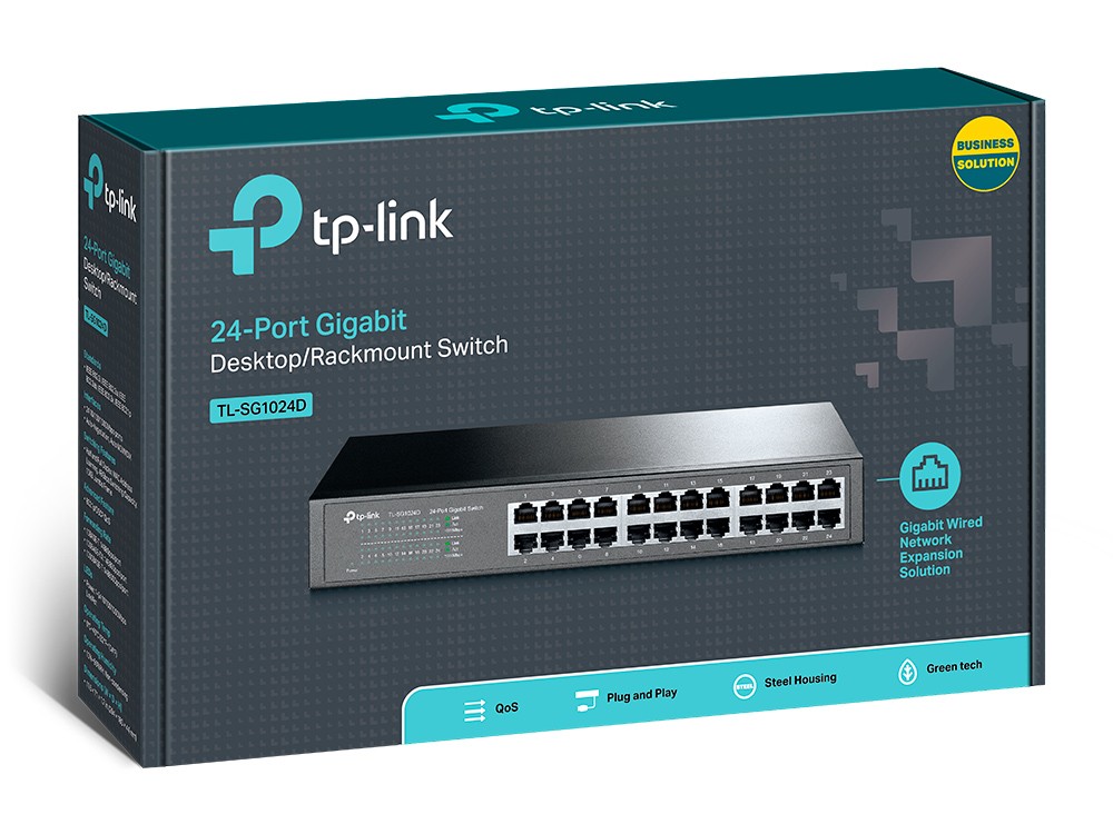 Switch Escritorio/Rack 24 puertos Gigabit TP LINK TL-SG1024D