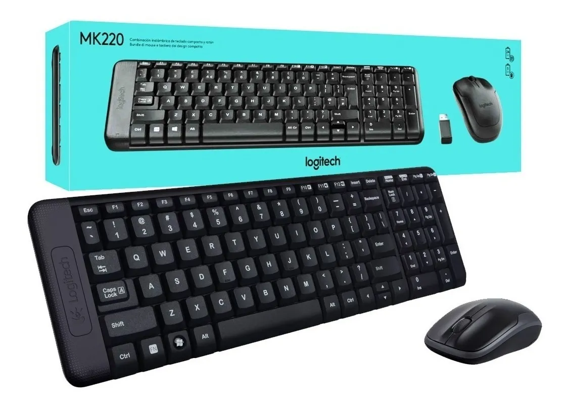 Combo Teclado Y Mouse Logitech Mk220 Inalambrico